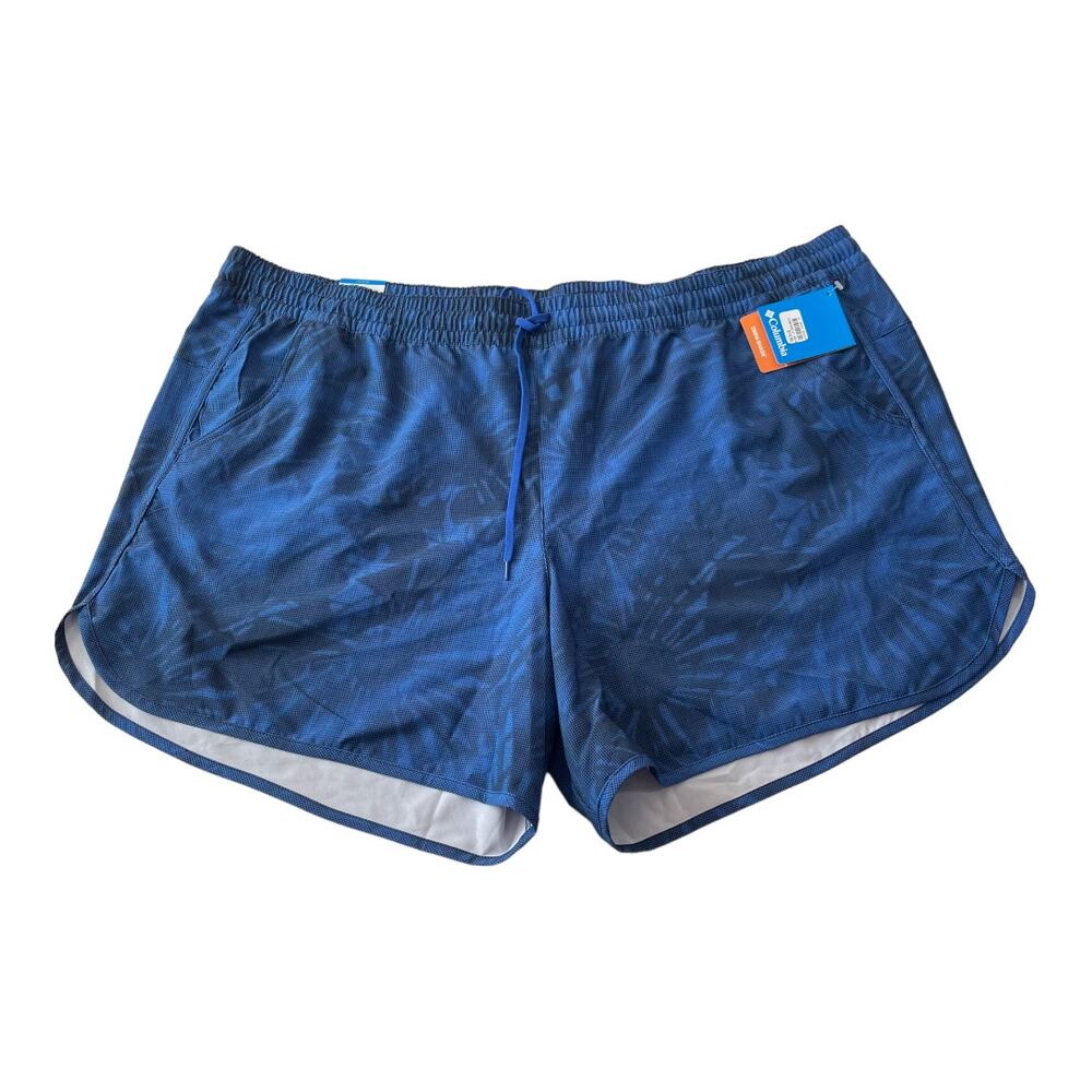 Columbia Womens Size 3X Bogata Bay Stretch Shorts Omni Shade 50 UPF Fishing Blue